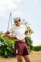 Bandana unisex Xarxa de cuadros blanco y negro para running y trail - BILMA