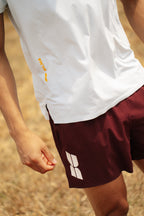 Short de running para hombre Tramuntana burdeos, colección de verano - BILMA