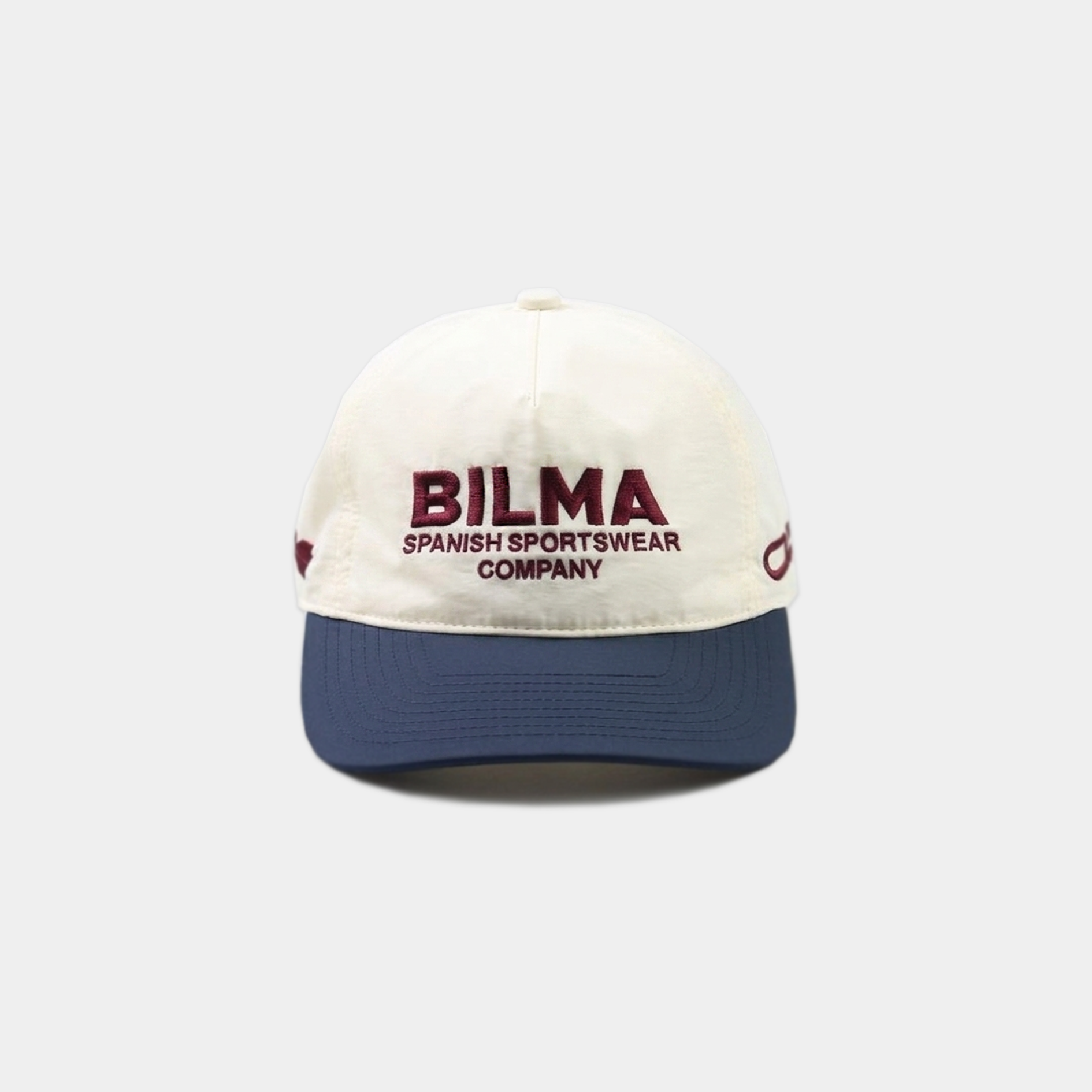 Gorra de nylon unisex Garbí Cap en blanco y azul - BILMA colección Respect the Distance